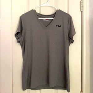Gray workout shirt